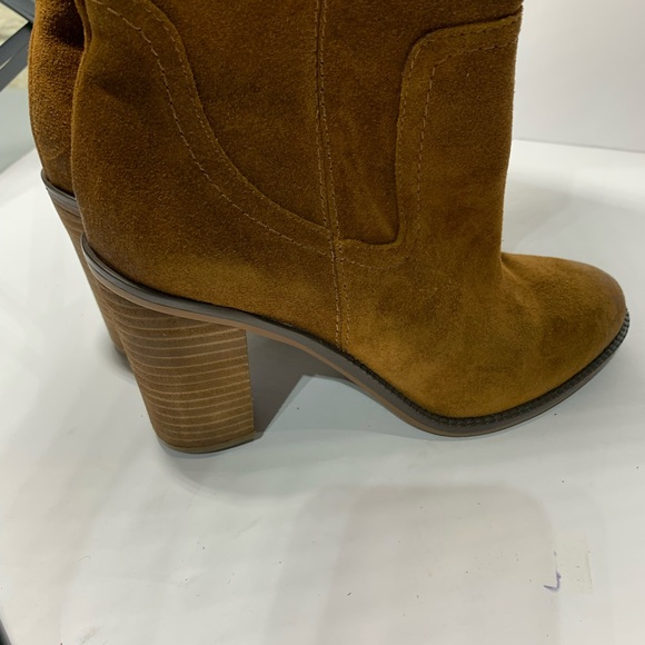 Franco Sarto Elnora Tall Suede Over The Knee Boots Brown Boho Fringe Size 7.5 M - Picture 10 of 15